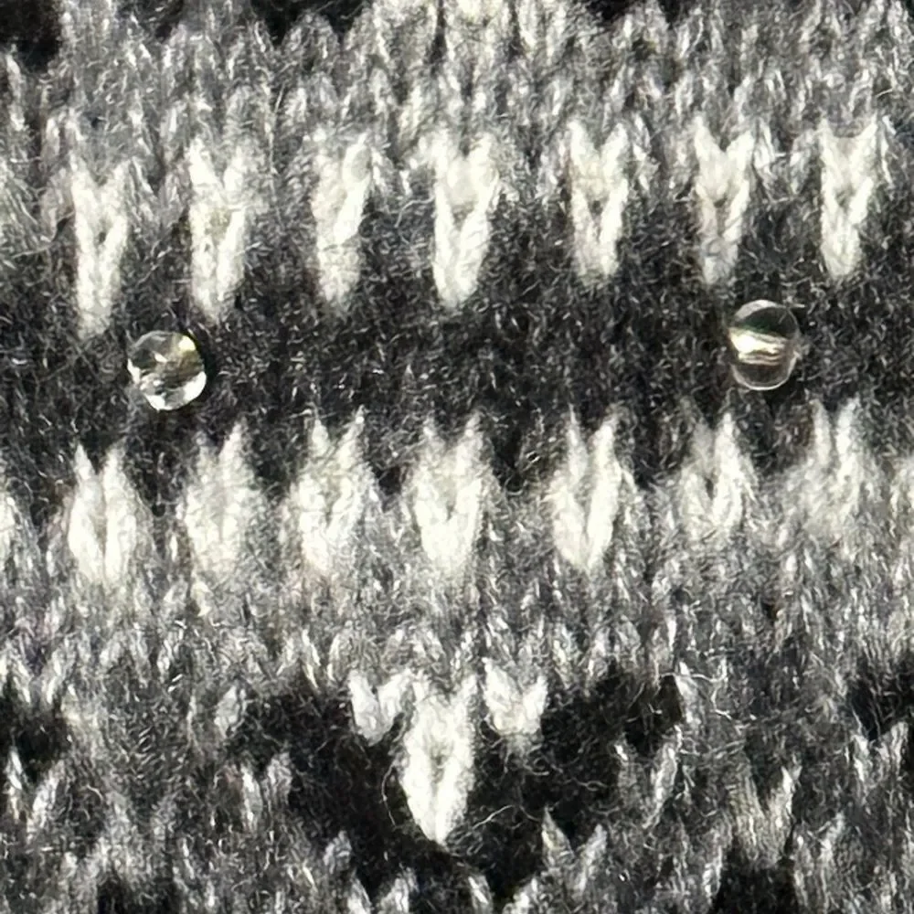 Talbots Black and Gray Cardigan Sweater